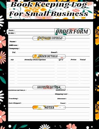 book keeping log for small business order and expense tracker notebook cash book log accounts bookkeeping