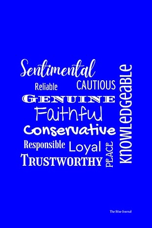 the blue personality journal 1st edition organized text b0b3ypgkb3