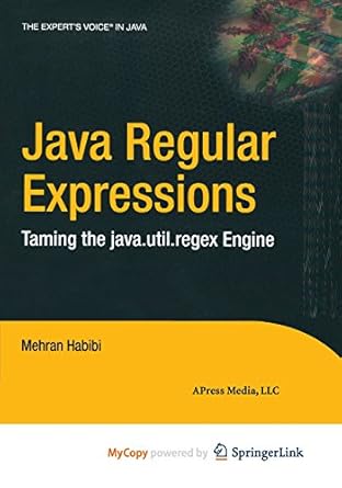 java regular expressions taming the java util regex engine 2004 edition mehran habibi 143025243x,