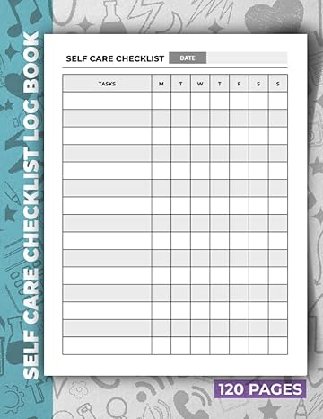 self care checklist logbook daily self care 1st edition ahmed zaggoudi b0c7j78xwd