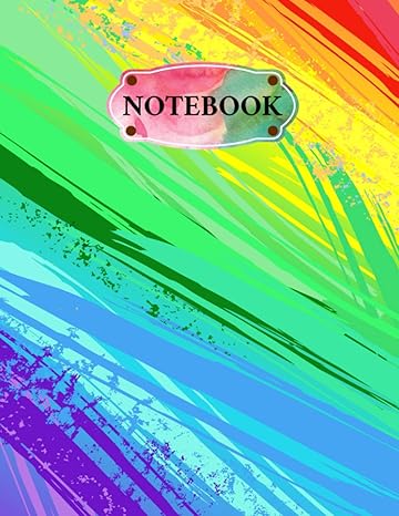 notebook rainbow colored print composition notebook lined paper large 8 5 x 11 inches college ruled 120 pages