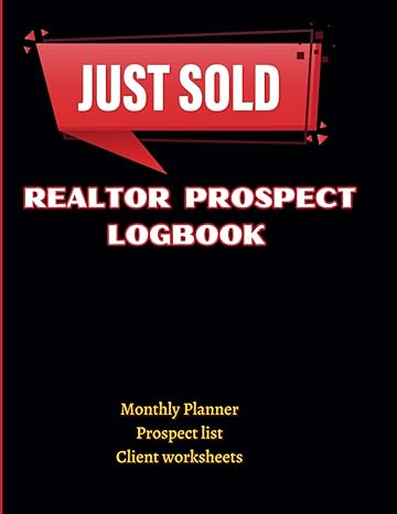 realtor prospect logbook monthly planner prospect list client worksheets real estate client log book
