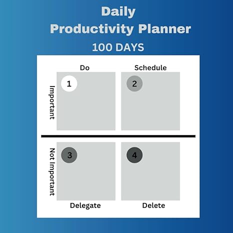 daily productivity planner 100 days task and time management notebook for business home college 1st edition