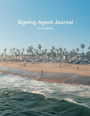 signing agent journal california scenic beach 1st edition notary blue 979-8516323997