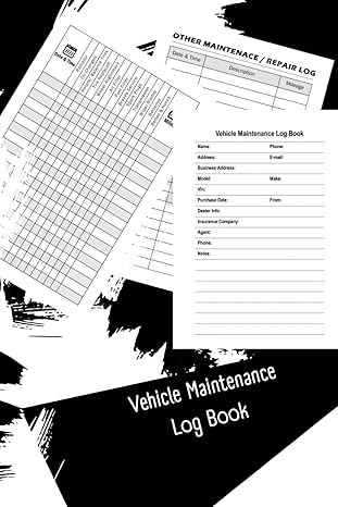 vehicle maintenance log book repair and service record book for cars trucks and motorcycles 1st edition helen