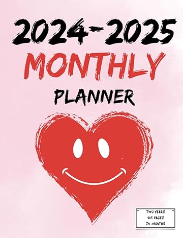 2024 2025 monthly planner two year january 2024 to december 2025 with holidays size 8 5 11 inches for