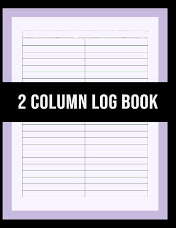 2 column log book two column log book for bookkeeping income and expense for small business and personal use