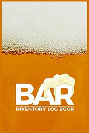 bar inventory log book drink stock control bar supplies tracking liquor stock record keeper 1st edition