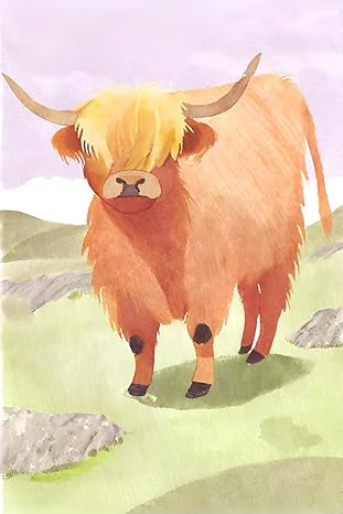 notebook scotland series highland cow 120 lined pages 6 x 9 inch 1st edition heidi frazier ,hiya designs
