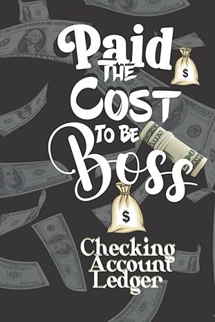 paid the cost to be boss checking account ledger simple and easy to read for ya teens adults size 6 x9 120
