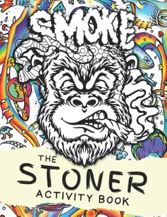 stoner activity book trippy psychedelic coloring pages stoner word search mazes samurai sudoku and more for