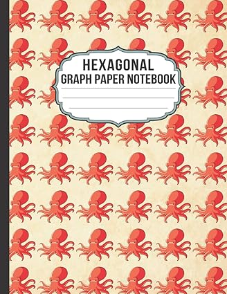 hexagonal graph paper notebook octopus pattern hexagonal notebook journal for organic chemistry biochemistry