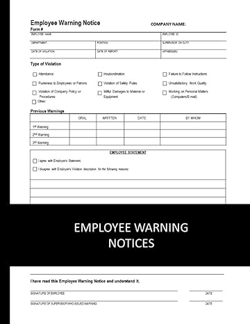 employee warning forms employee disciplinary action form book tracker i warning notice forms i employee write