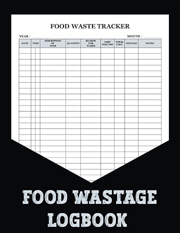 food wastage logbook the food waste tracker book allows you to track food waste over time a simple yet