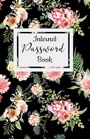 internet password book floral password organizer logbook to keep usernames passwords web addresses