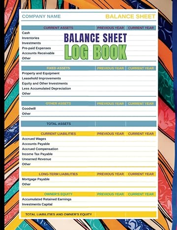 balance sheet log book small business and personal finance ledger book 1st edition jannat bilal b0cdfldtc4