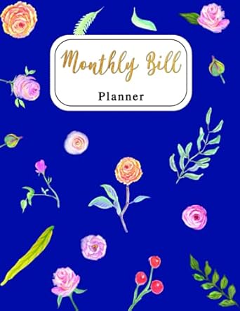 monthly bill planner bill payment tracker monthly bill log book cute watercolor flower design 1st edition