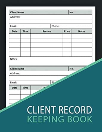client record keeping book client data organizer sheets for all types of client based businesses client