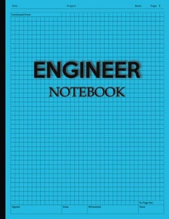 blue sky cover engineer notebook 100 pages graph paper notebook quad ruled book gifts for him her student 1st