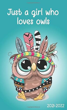 just a girl who loves owls 2021 2022 two year monthly pocket planner organizer calendar agenda sweet tribal