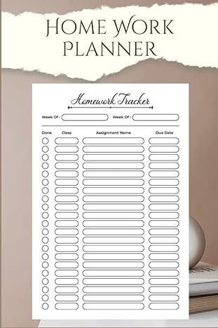 home work planner weekly and monthly homework schedule daily project and assignment for high and middle