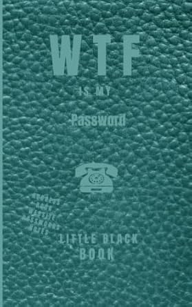 wtf is my password internet password logbook little green book of addresses size 5 x 8 pocket alphabetical