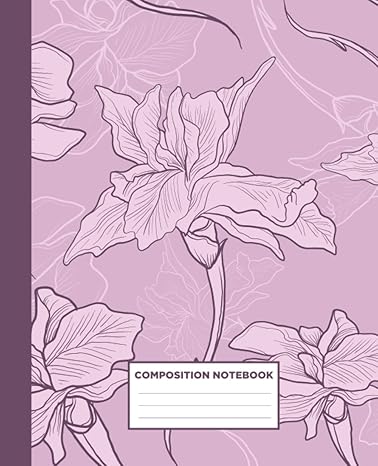 flower composition notebook flower pink notebook pink college ruled notebook flower composition book 1st