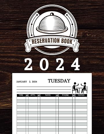 reservations book for restaurant 2024 hostess table log book 365 days table reservation diary full year