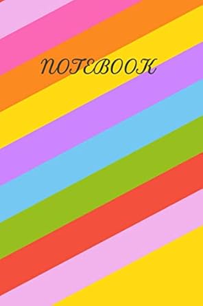 notebook colorful striped composition notebook college ruled 120 pages 6 x 9 notebook rainbow striped