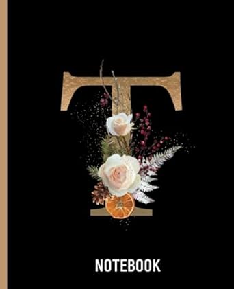 t watercolor floral design monogram initial letter notebook 1st edition abdel mtb publishing b0ch2fn68p