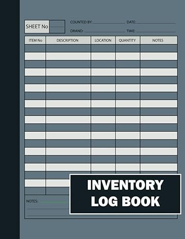 inventory log book a large tracker notebook for small businesses and personal use 120 pages 8 5 x 11 1st