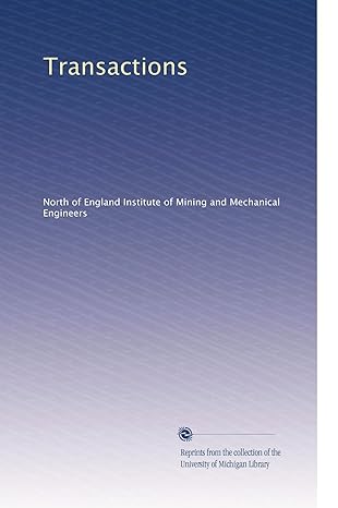 transactions 1st edition . north of england institute of mining and mechanical engineers b0037hooi2