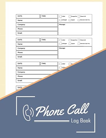 phone call log book voicemail recording log book phone message record book telephone memo notebook 4 messages