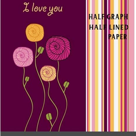 half graph half lined paper journal composition notebook diary practice journal organizer dual grid graph