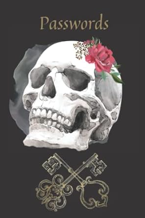 password book skull and cross bones password book password organizer logbook website address and password