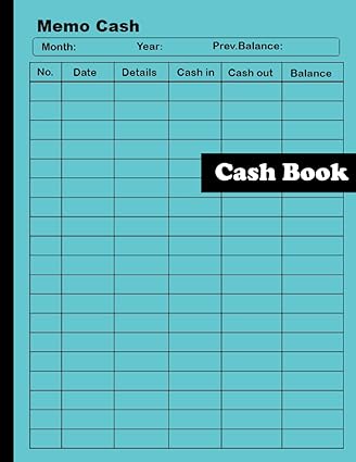 memo cash book petty cash book simple ledger income and expense log book for small business owners or sole