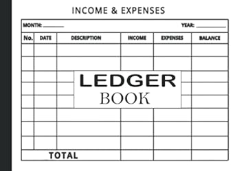 ledger book income and expenses log book income and expenses tracker ledger books for bookkeeping 1st edition