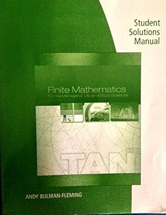 student solutions manual for finite mathematics for the managerial life and social sciences 11th edition soo