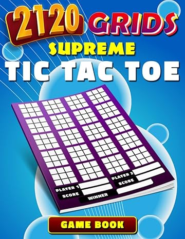 supreme tic tac toe grid game book paper and pencil games noughts and crosses fun pencil puzzle book 1st