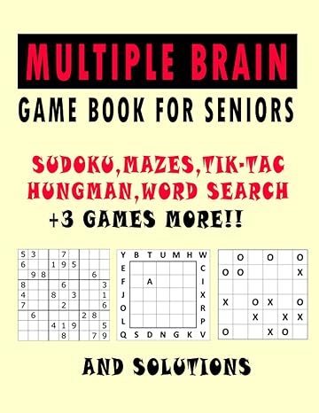 multiple brain game book for seniors easy level puzzles for beginner seniors with solutions 1st edition