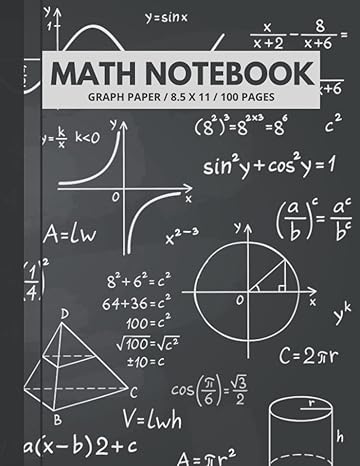 math notebook graph paper 8 5 x 11 inch with 100 pages perfect graph ruled composition notebook grid paper