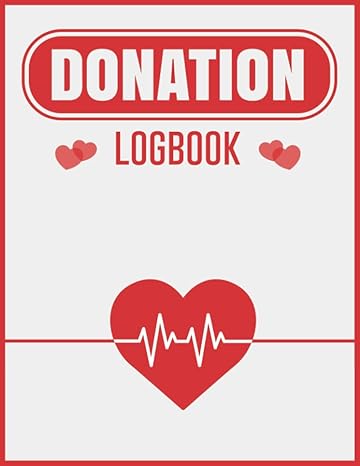 donation logbook a donation notebook to record and keep track of charitable donations for donor giving and