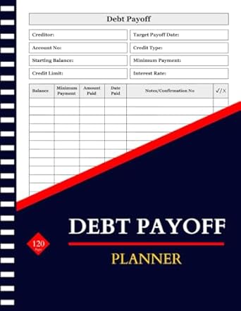 debt payoff planner simple debt payoff tracker and organizer credit card debt payment financial log book and