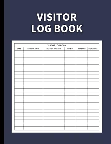 visitor log book guest sign in and sign out register for offices and businesses tracking 3000 entries with