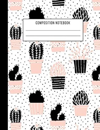 composition notebook one subject school exercise book pink cactus dots 1st edition twee journals 1078021139,