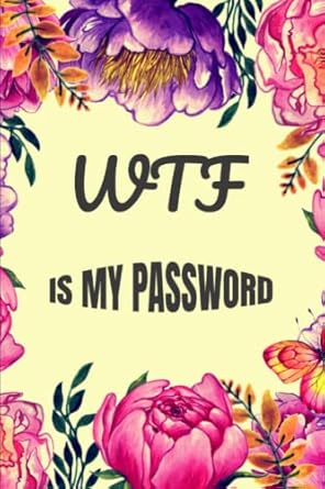 wtf is my password password book log book / internet password organizer / with alphabetical tabs / login and