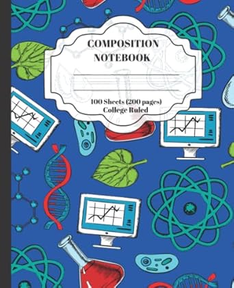 composition book science notebook college ruled physics chemistry biology lab book for students teachers