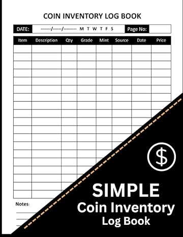 simple coin inventory log book effortlessly manage and organize your coin collection with the coin inventory