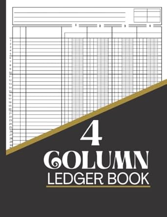 4 column ledger book ledger book for bookkeeping/ income and expense log book for small business and personal