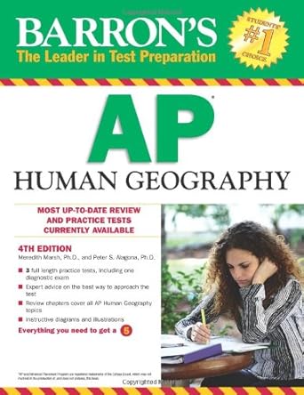 barron s ap human geography 4th edition meredith marsh ph.d. ,peter s. alagona ph.d. 0764146998,